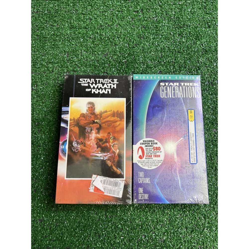 Star Trek Lot Of 2 VHS Tapes Generations &‎ The Wrath Of Khan New Sealed